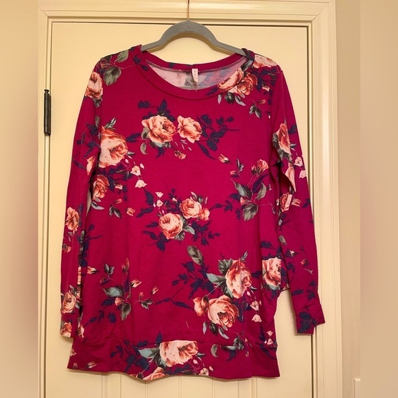mts Floral Sweatshirt Size Large - Picture 1 of 2